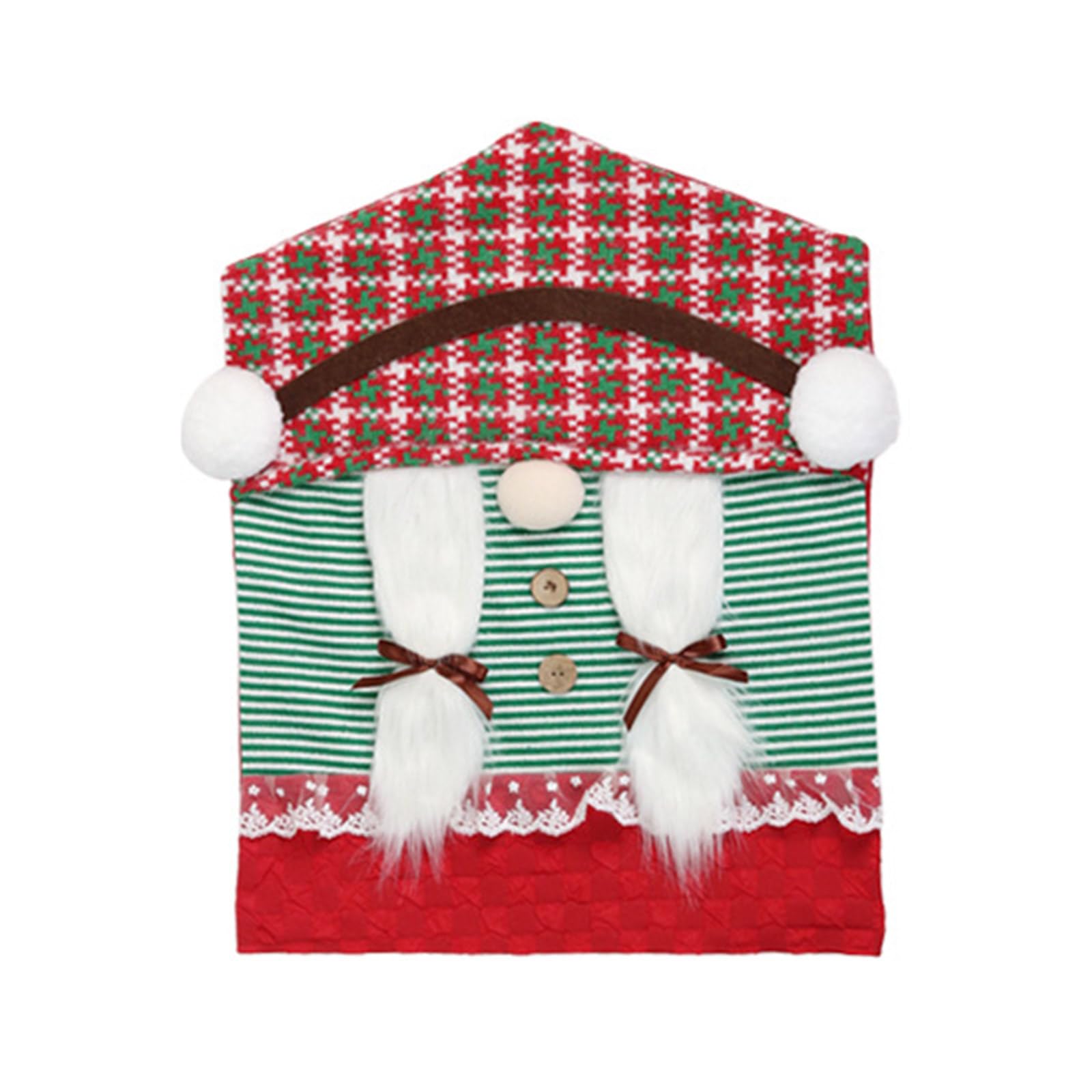 Kalttoy Santa Chair Cover Machine Washable Fit for Christmas Home Party Dining Room Decor Soft Polyester Christmas Chair Protectors