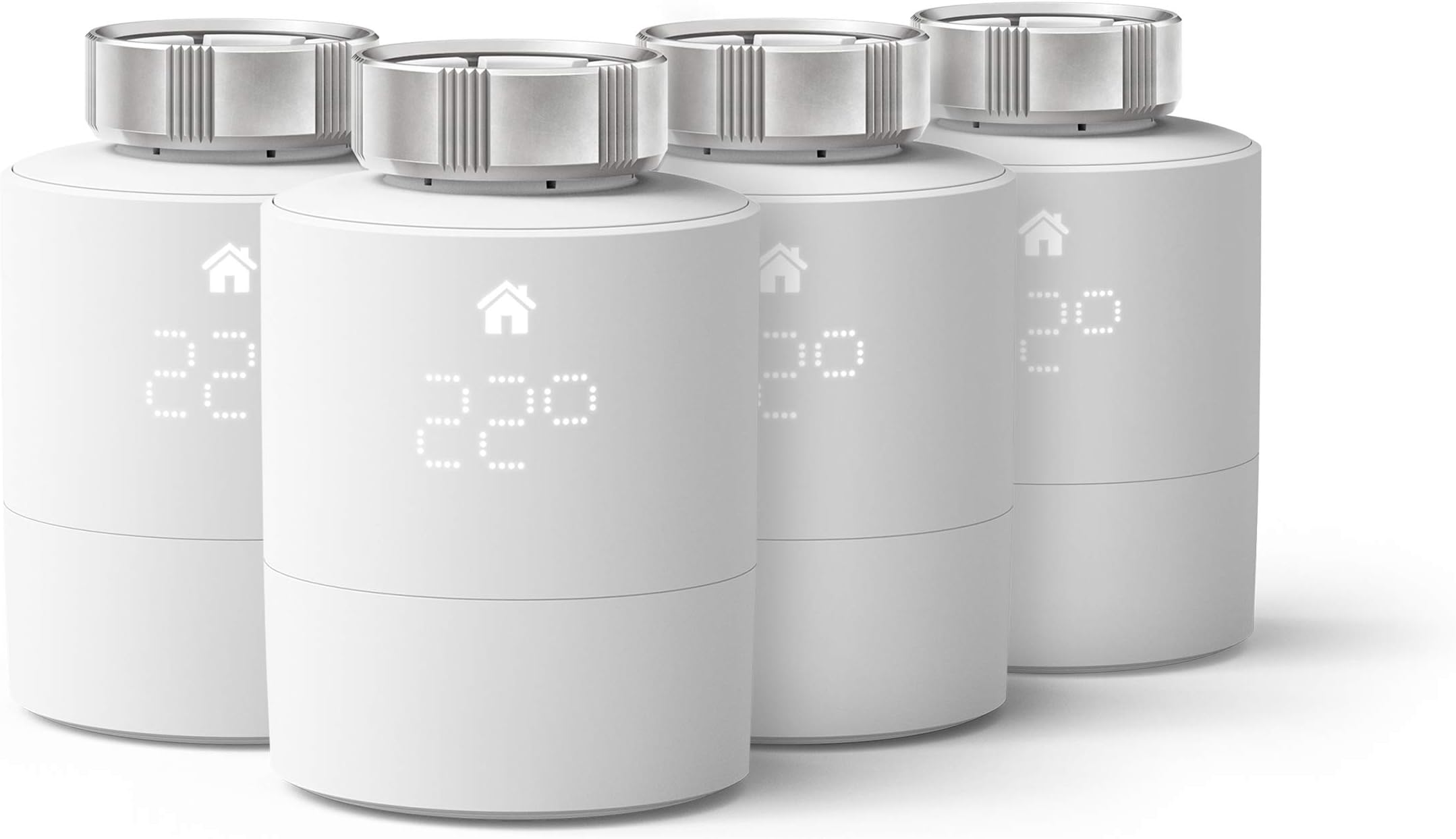 Smart Radiator Thermostat 4-Pack - WiFi Add-On Smart Radiator Valve For Digital Multi Room Control - Easy Installation - Save Heating Costs - Works With Alexa, Apple HomeKit And Google Assistant