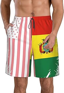 Men'S Swim Trunks Casual with Mesh Lining and Pockets Beach Cargo Athletic Drawstring Shorts Elastic Gift