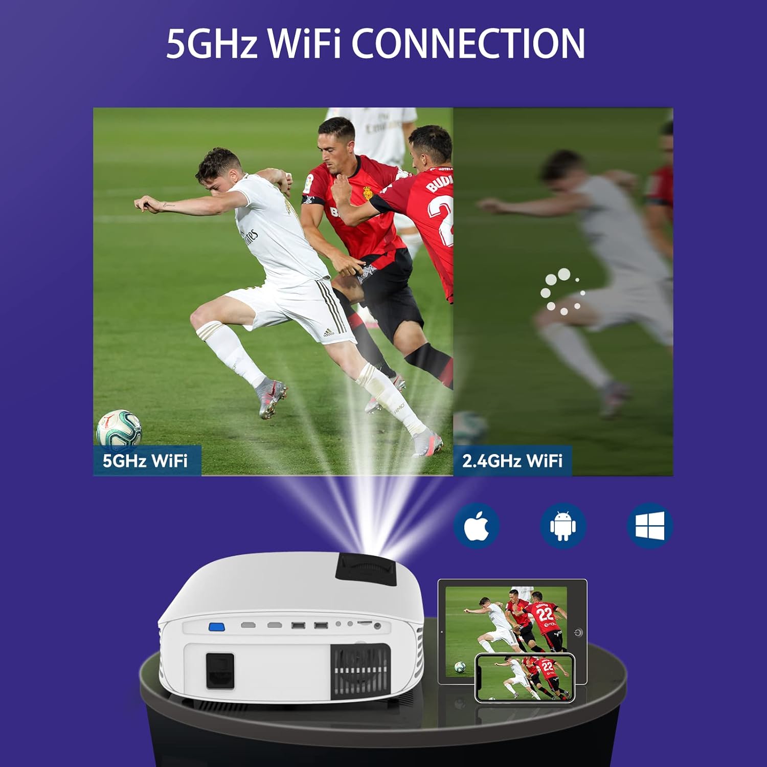 One-Day Sale: Up to 80% Off Toperson 5G WiFi Portable Projector Native 1080P Full HD 4K Supported Outdoor Projector, 380 ANSI 9800 LM Movie Projector, 4P Keystone&Zoom&Focus, 200 Display, C/with Fire TV Stick,PS5,Phone,Laptop