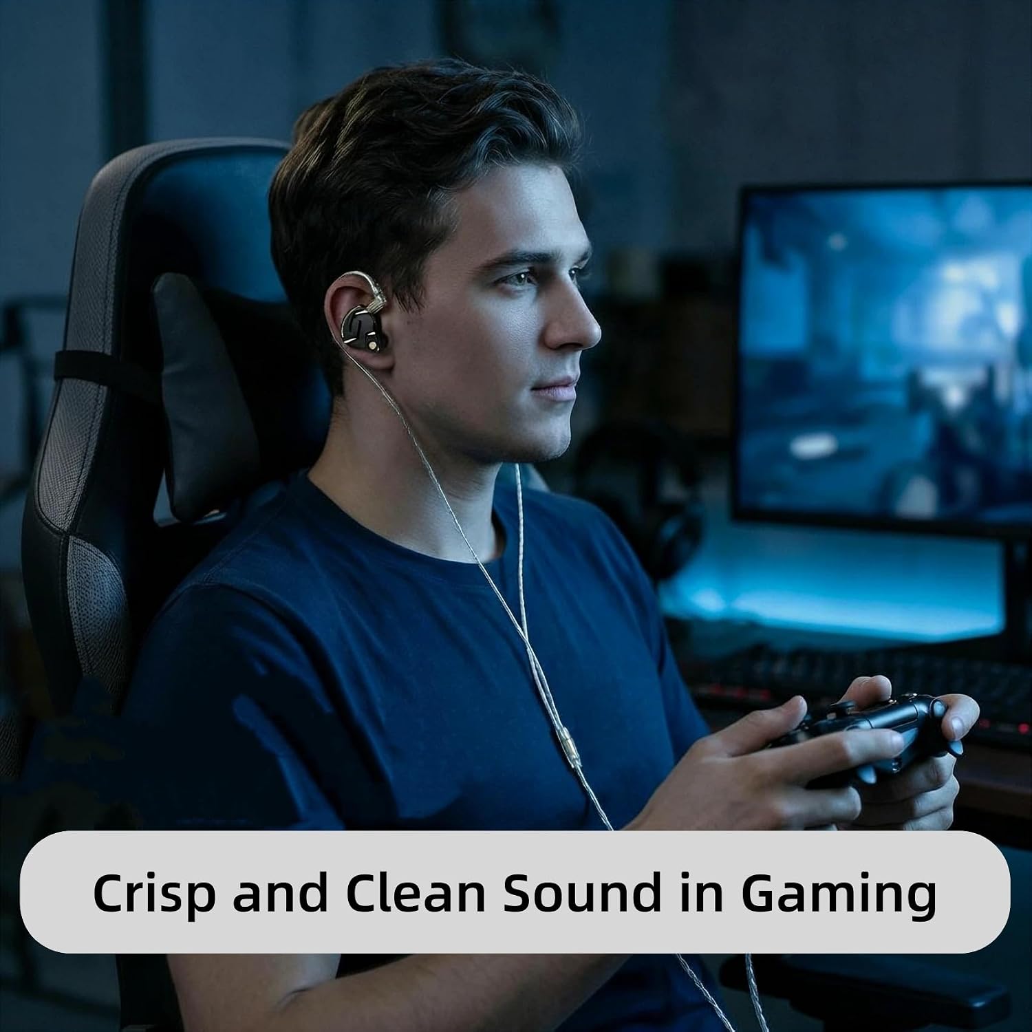 KZ ZS12 PRO 2 USB C Wired Headphones Type-C in Ear Monitor Headphone, 5BA+1DD 6 Driver Gaming Earbuds USB C Wired Earphones, HiFi Clarity Sound Immersive Bass IEMs for Gaming (Black, USBC-with Mic) image 4