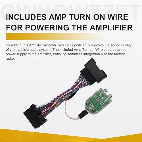Miniatura 5 de Añade un adaptador de amplificador a la radio de fábrica con amplificador de encendido de cable Plug and Play arnés para Chevy GMC 2010-2017