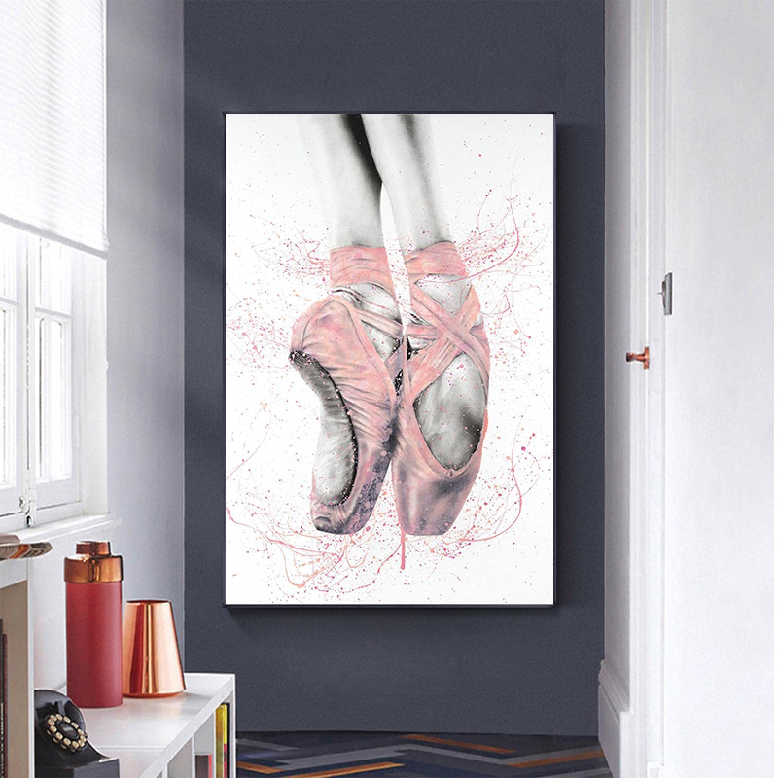 Affiche d'art mural de ballet : toile peinture abstraite 60x90 cm