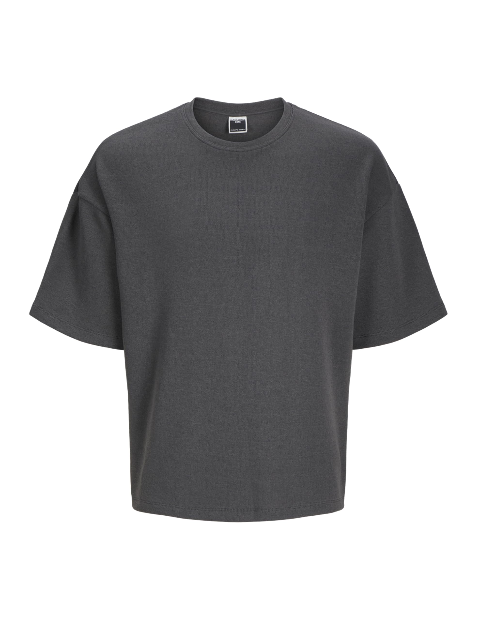 JACK & JONES Jcointerlude Fabric Tee SS Crew Neck, Asphalt, S