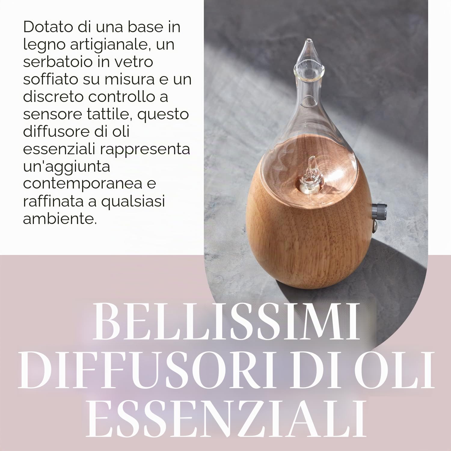 Raindrop Diffusore nebulizzante di puro olio essenziale per aromaterapia, per uso domestico o professionale, niente calore, acqua, o plastica