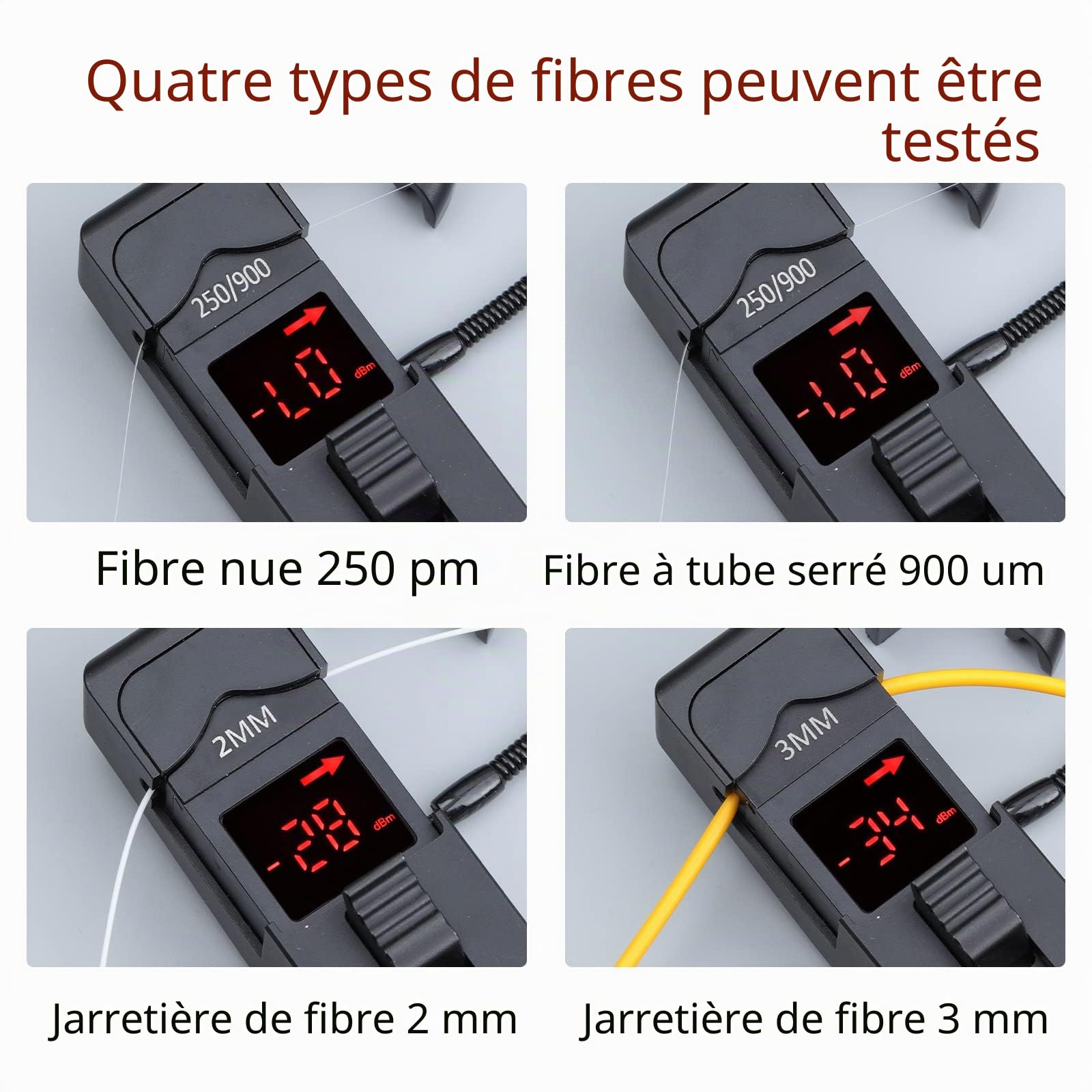 Détecteur de fibre optique 800-1700 nm pour outils de test de fibre optique