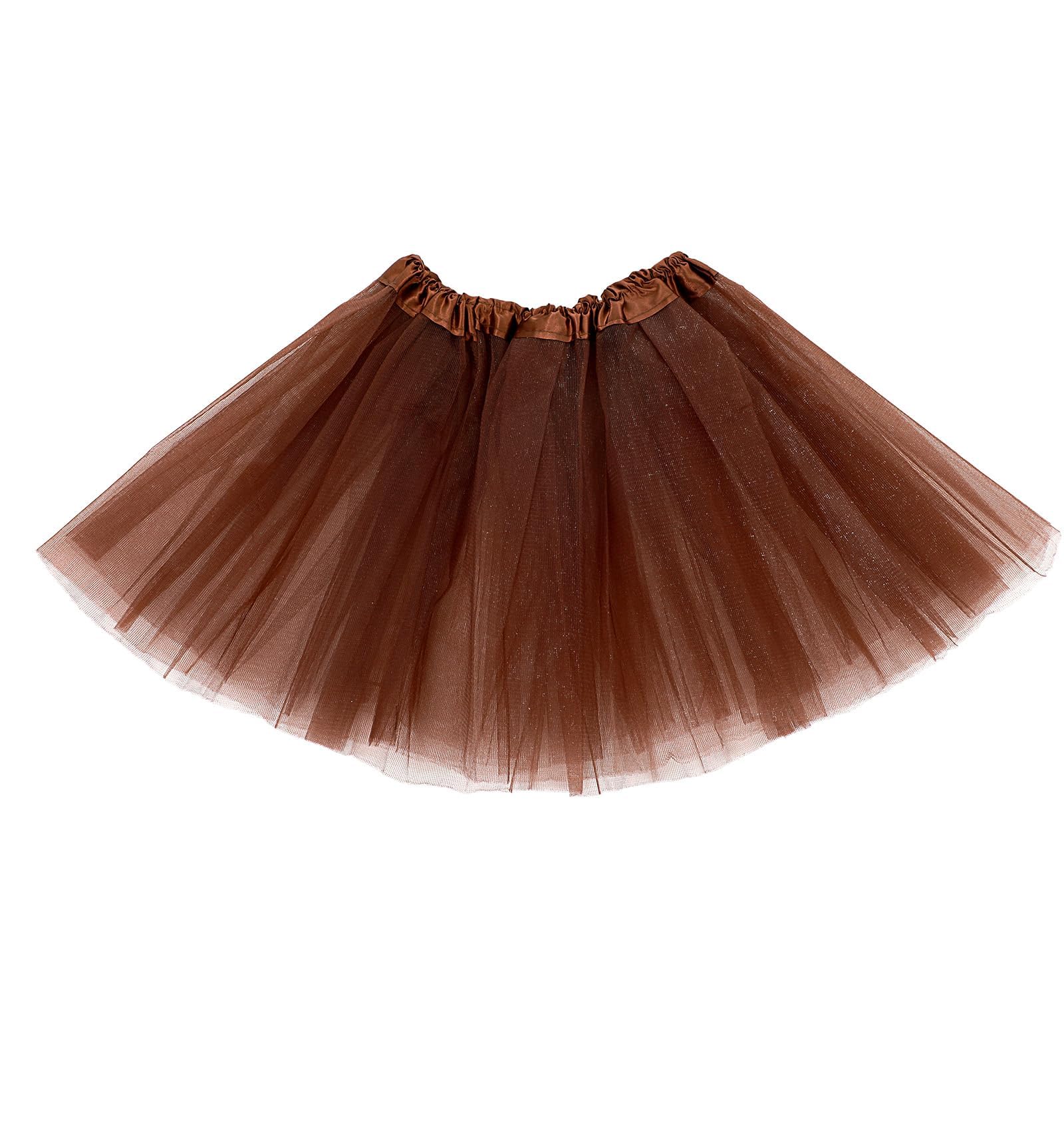tarini Brown Tutu Skirt – Vintage Layered Tulle Midi Skirt, Flared Mesh Skirt for Women Ballet Dance Cosplay Halloween Party-picture-36