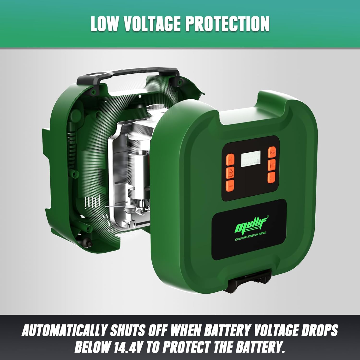 Mellif pump LCD display and control buttons