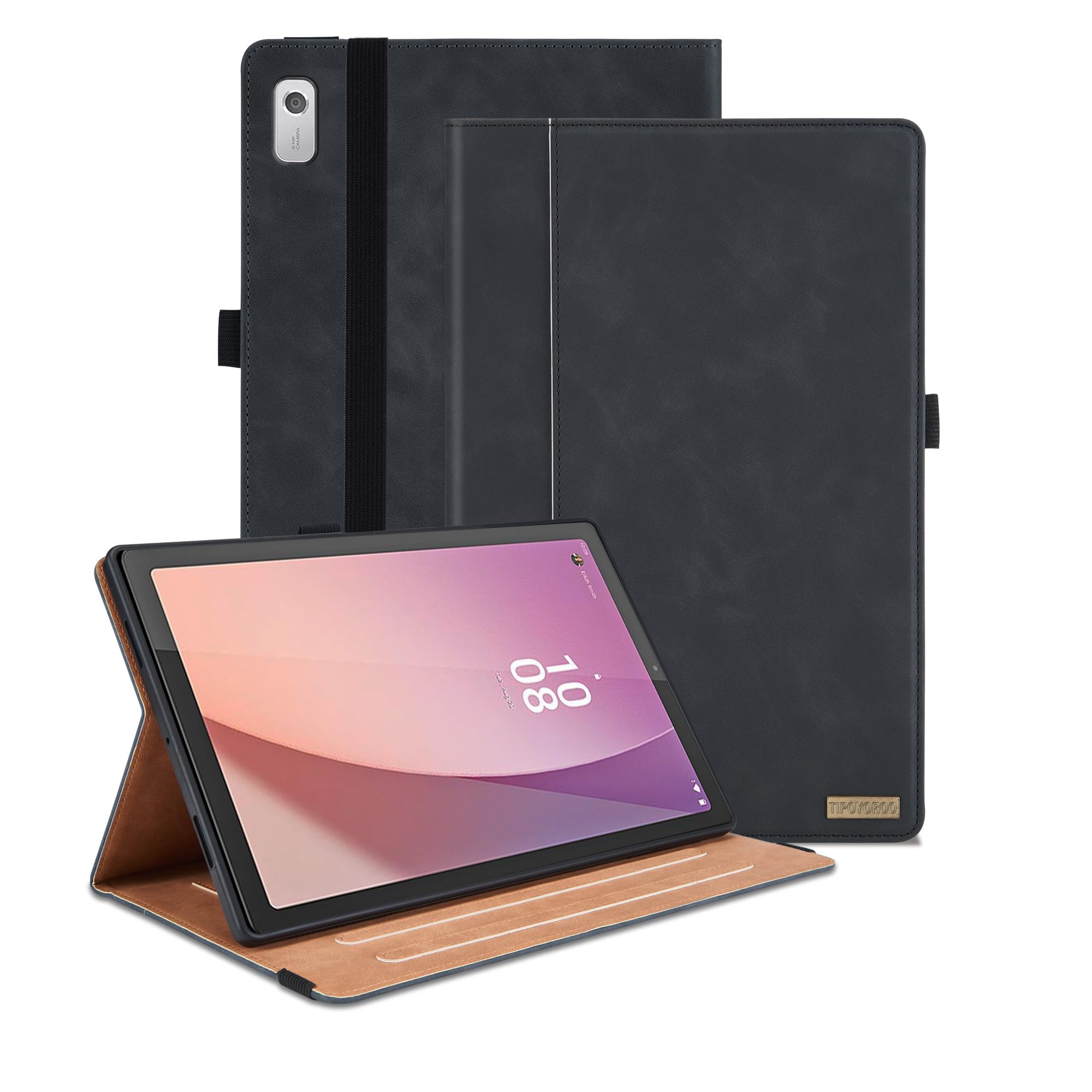 Case for Lenovo Tab M9 9.0 inch 2023 (TB-310FU) / Nook 9" Lenovo Tablet 2024, Multi-Angle Viewing Smart Cover with Pocket, Business PU Leather Flip