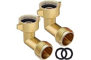 Twinkle Star Heavy Duty Brass 90 Degree Garden Hose Elbow Connector