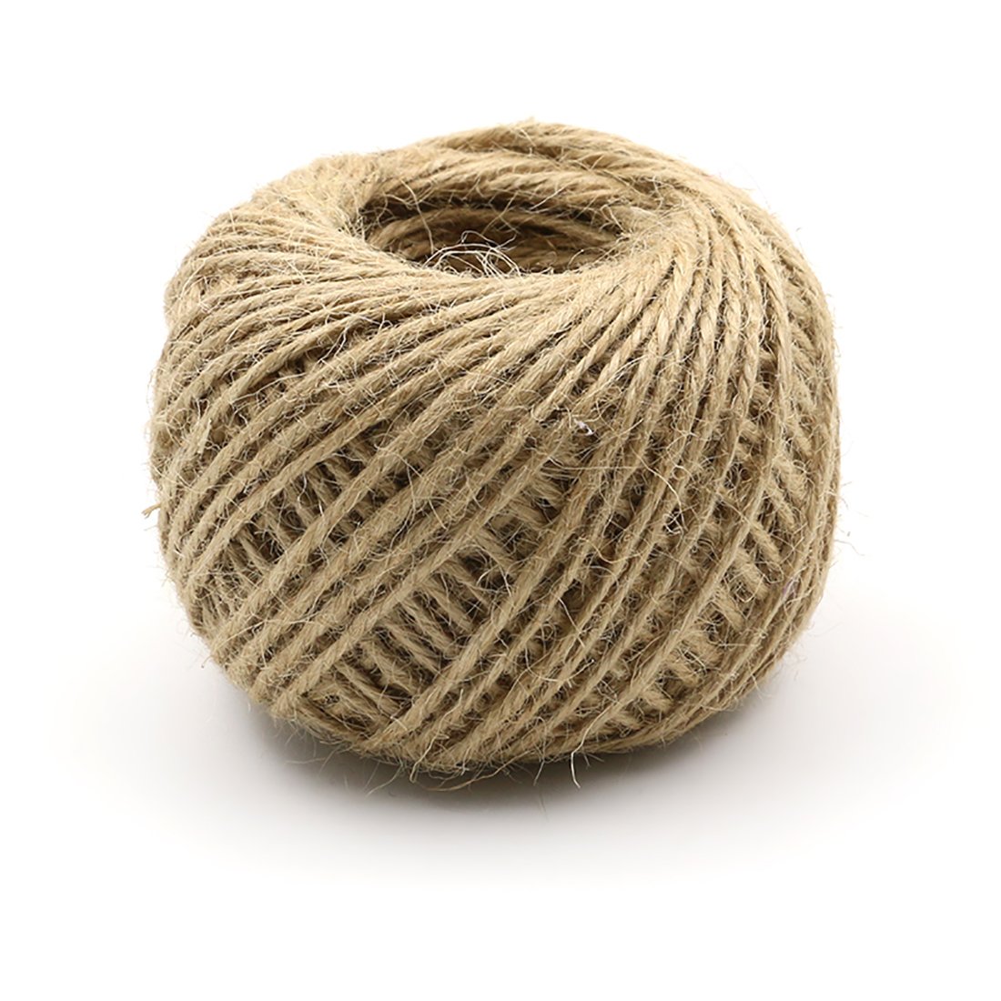 AllDao Colourful Natural Jute Twine 164 Feet Hemp Cord Durable String Gift Wrapping for Gardening - Natural Color