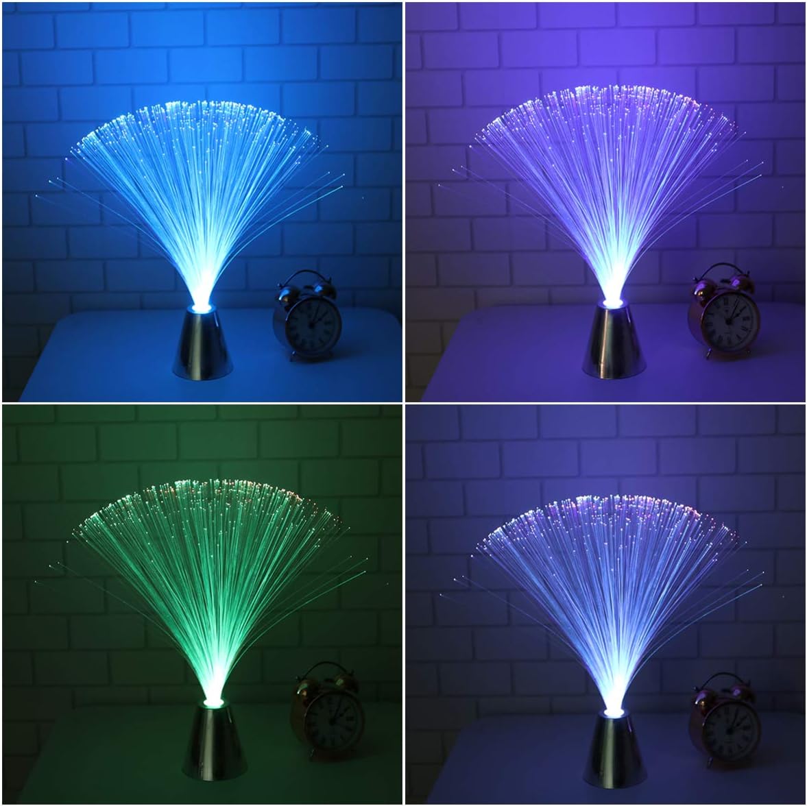 6pcs Led Fiber Optic Lamp Lights Decorative Party Decorations for Wedding Bedroom Kitchen