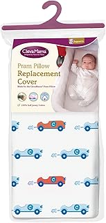 Clevamama Replacement Pram Pillow Cover, Blue