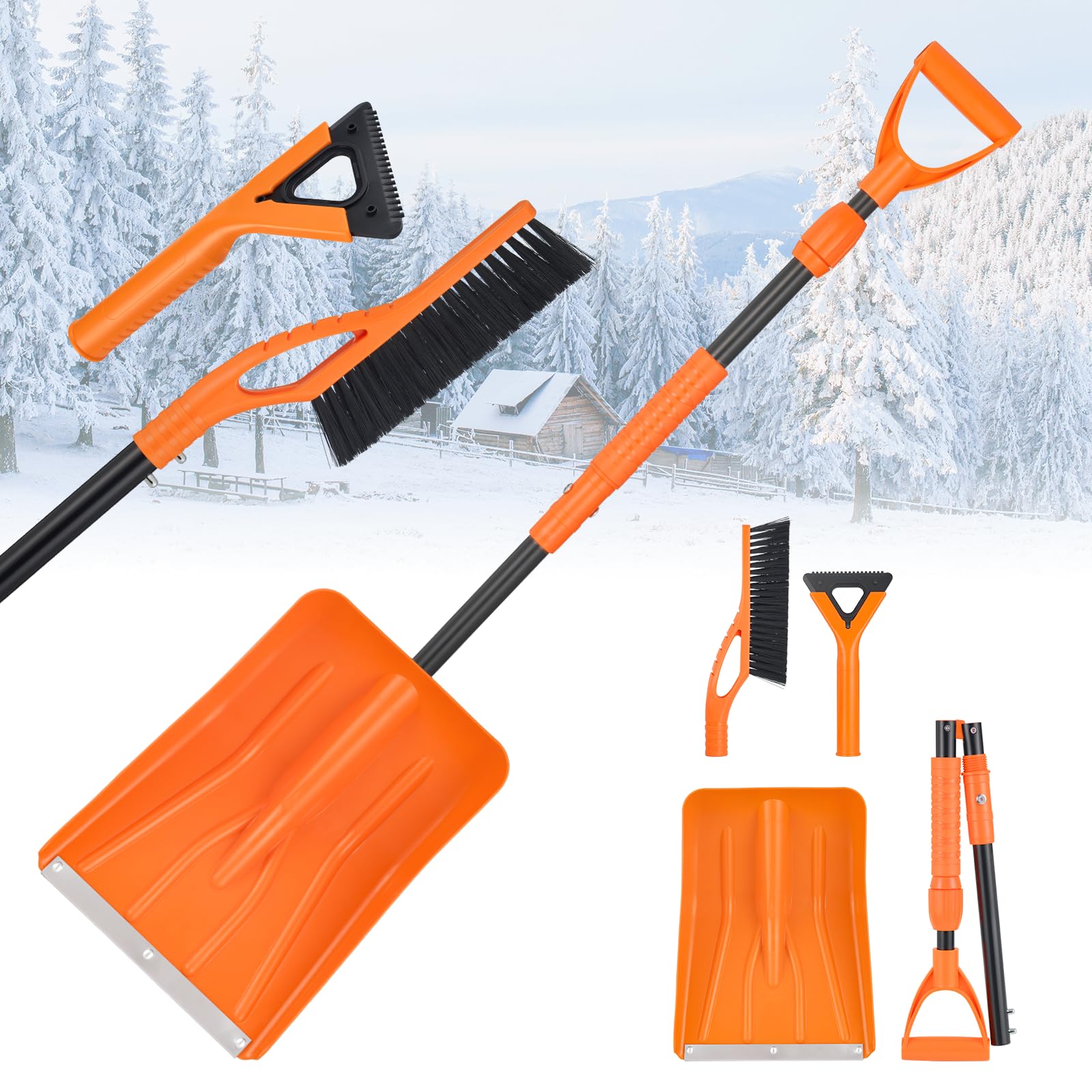 Pelle à neige 3 en 1 extensible pour ne plus rester bloqué par le gel