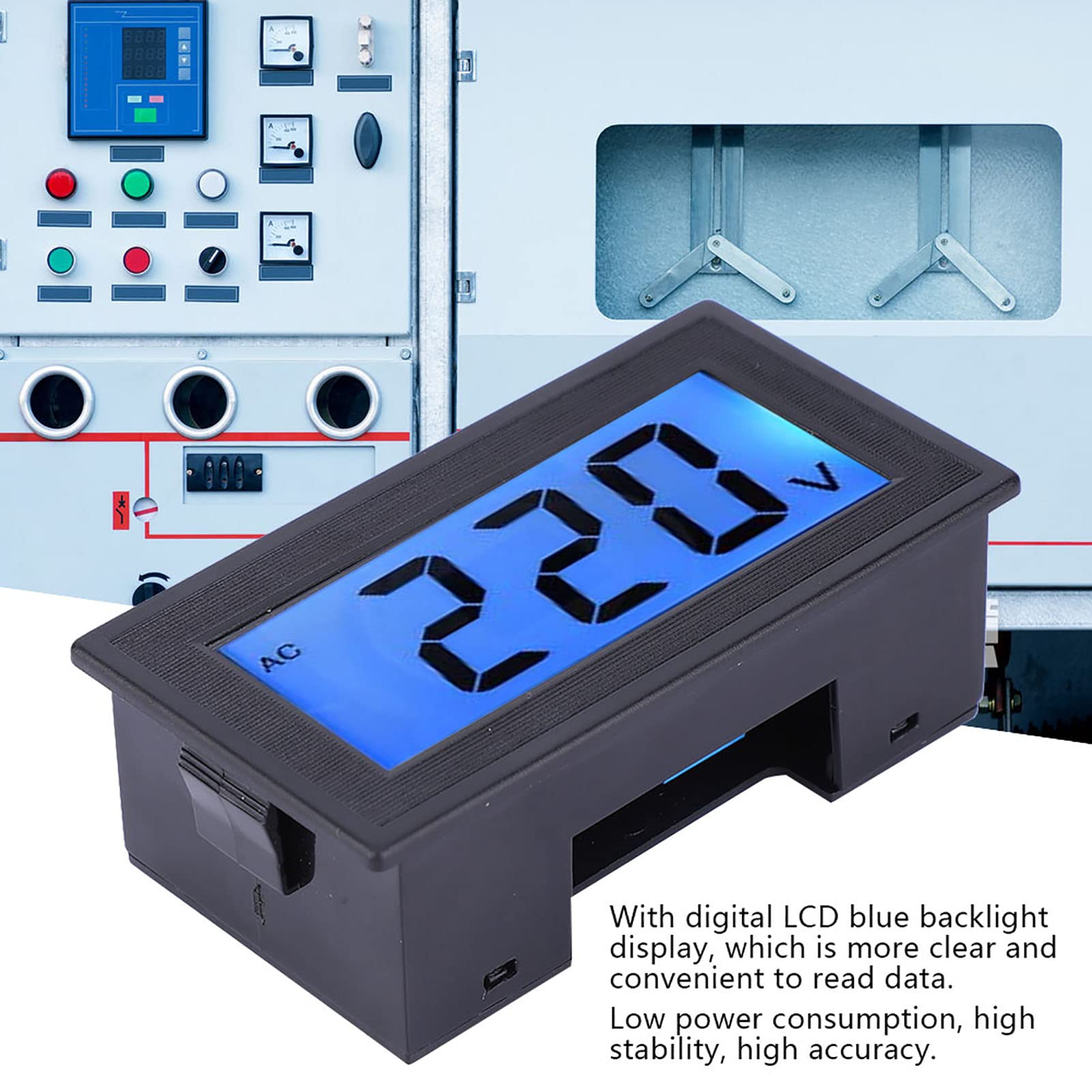 Digital Panel Meter, LCD Display Voltage Meter, Industrial