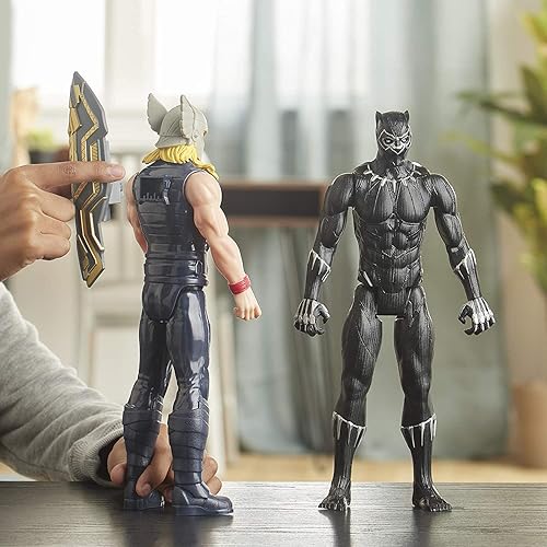 Miniatura 2 de HASBROSERIES Titan Hero Series Black Panther Figura de acción de 12 pulgadas con engranaje explosivo