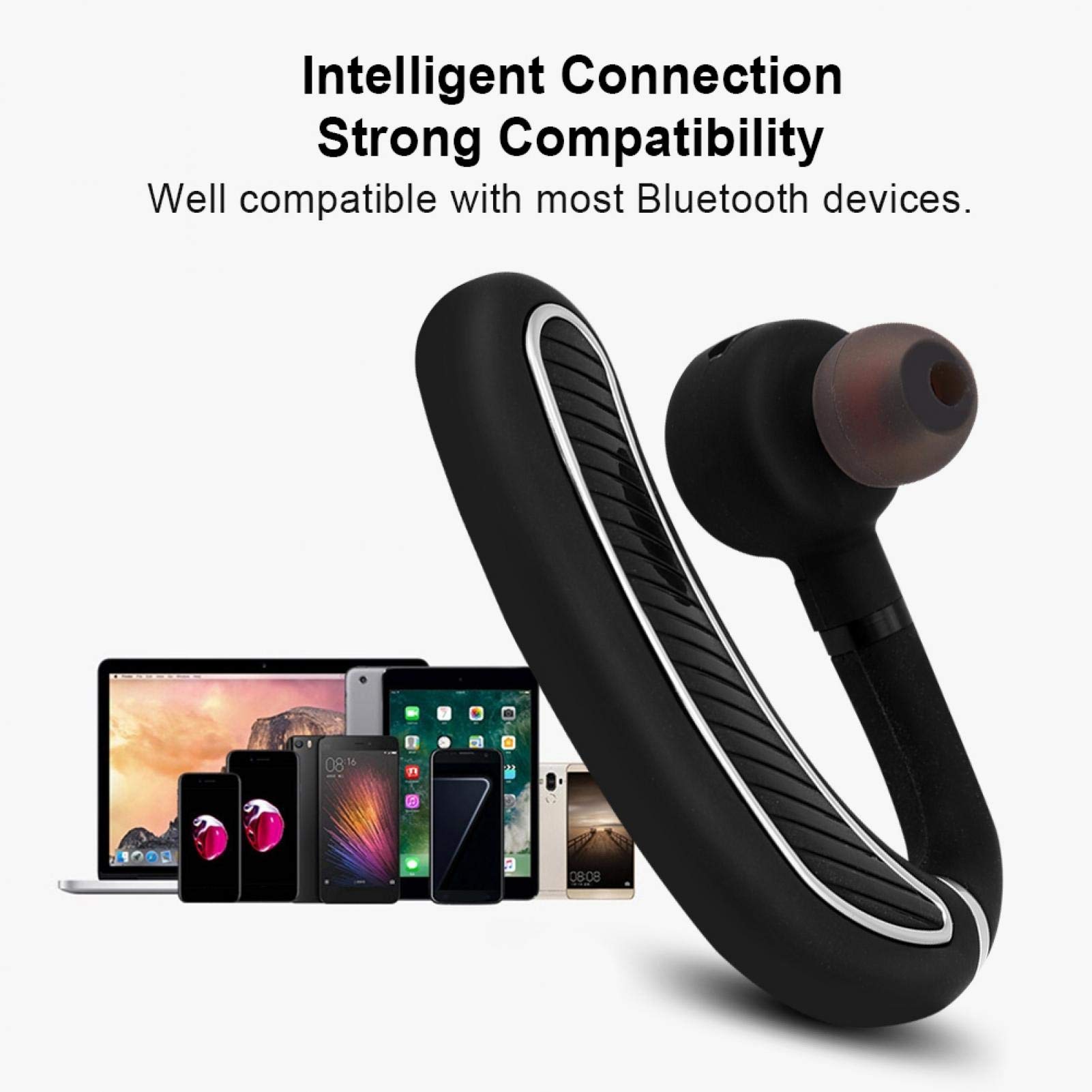 Sutinna Auriculares Bluetooth, 70 Días en Espera, Comerciales Inalámbricos Manos Libres HD Estéreo Sonido Envolvente Con Reducción de Ruido y Micrófono HD