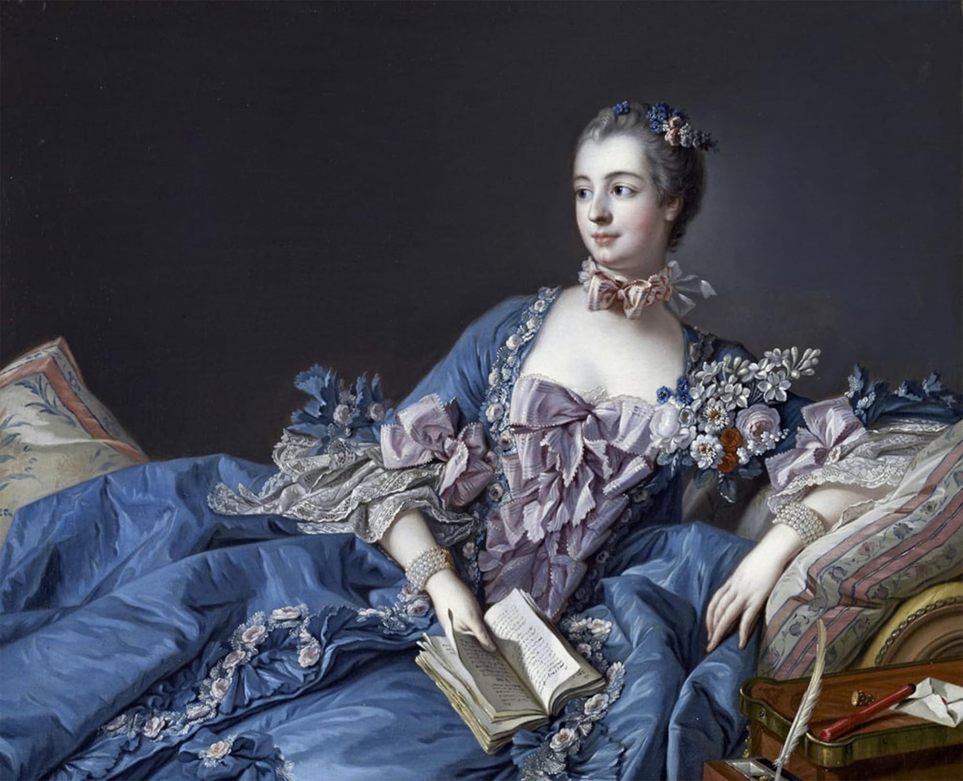 Cuadro en lienzo de la Marquesa de Pompadour de 60x90cm para renovar paredes de oficina 5