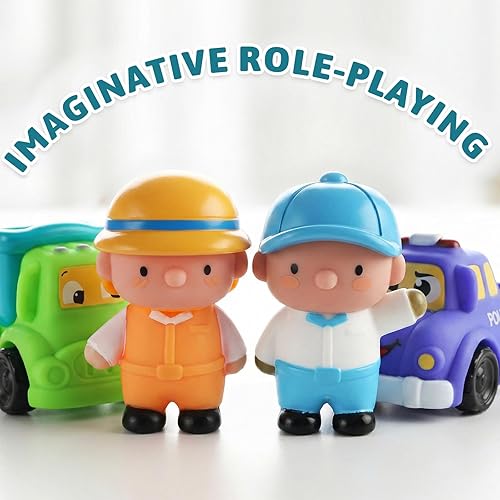 Miniatura 5 de ALASOU 12 juguetes de goma suave para niños de 1 año con tapete de juego/bolsa de almacenamiento, juguetes para bebés, regalos para niños de 1 año