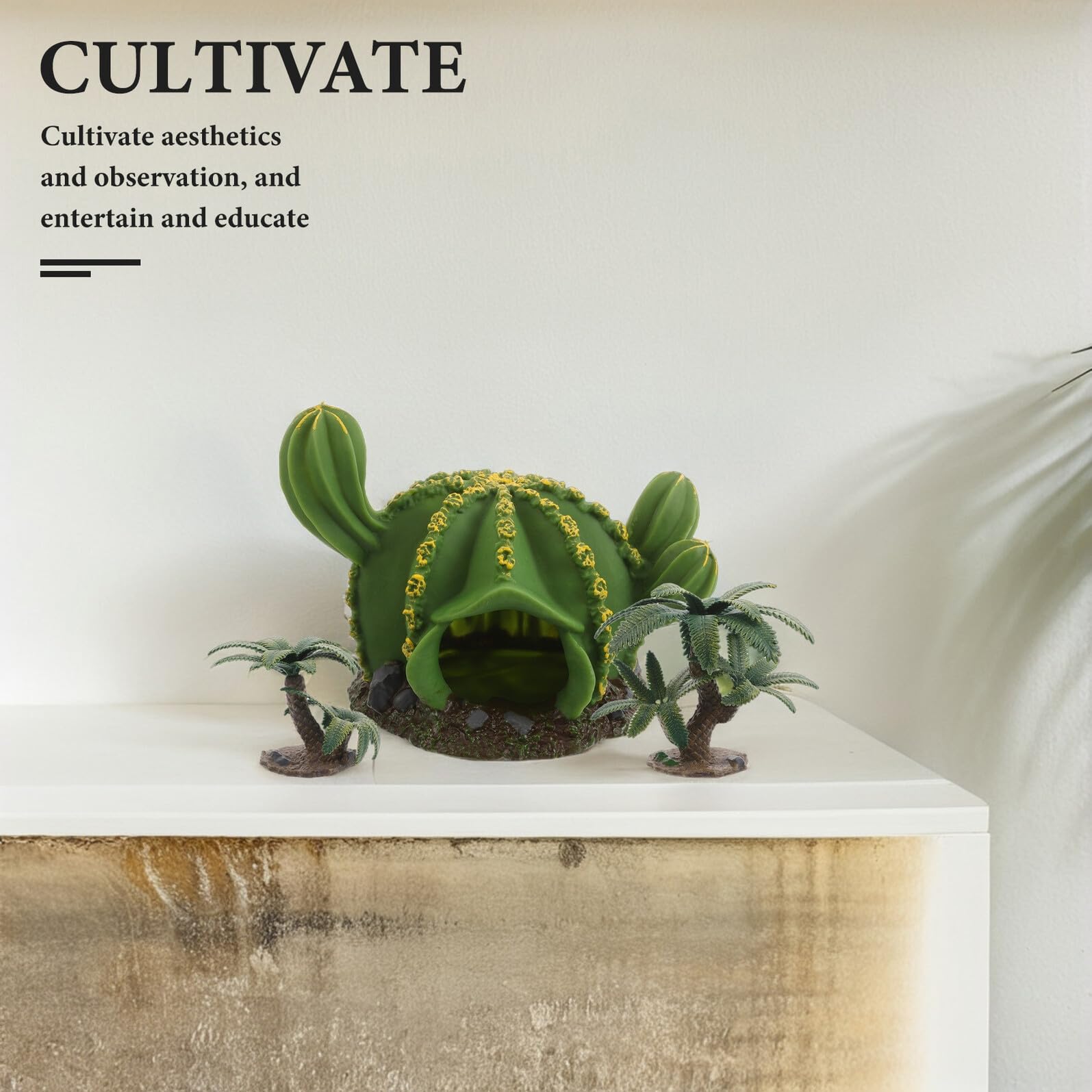 ibasenice 3pezzi Alberi Miniatura Realistici per Decorazione Paesaggistica di Acquario Accessori per Habitat di Rettili Piante di Cactus Simulati Elementi di Paesaggio per Acquario