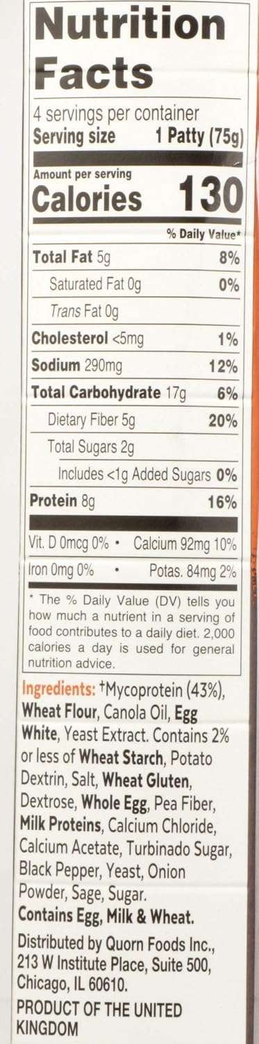 Quorn, Patties Chik'N Style, 10.6 Ounce