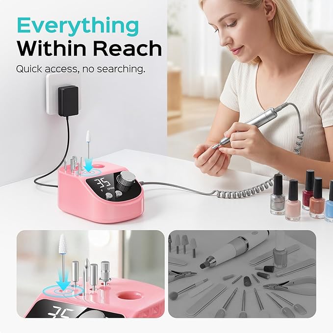COSLUS E50 Taladro Eléctrico para Uñas Profesional con Pantalla LED miniatura 5