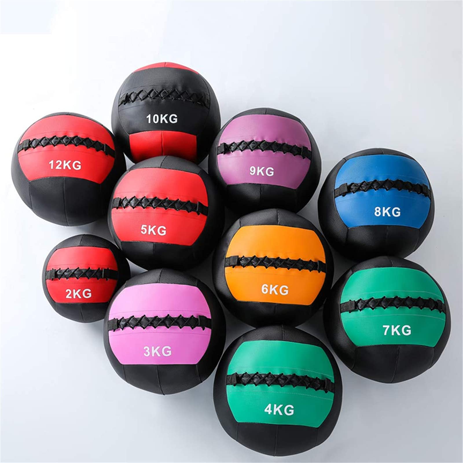 Piłki do ćwiczeń, Piłka lekarska Piłka lekarska Wall Ball Easy Grip i gumowa waga 2-12 kg do treningu przekrojowego, ćwiczeń fitness,5kg