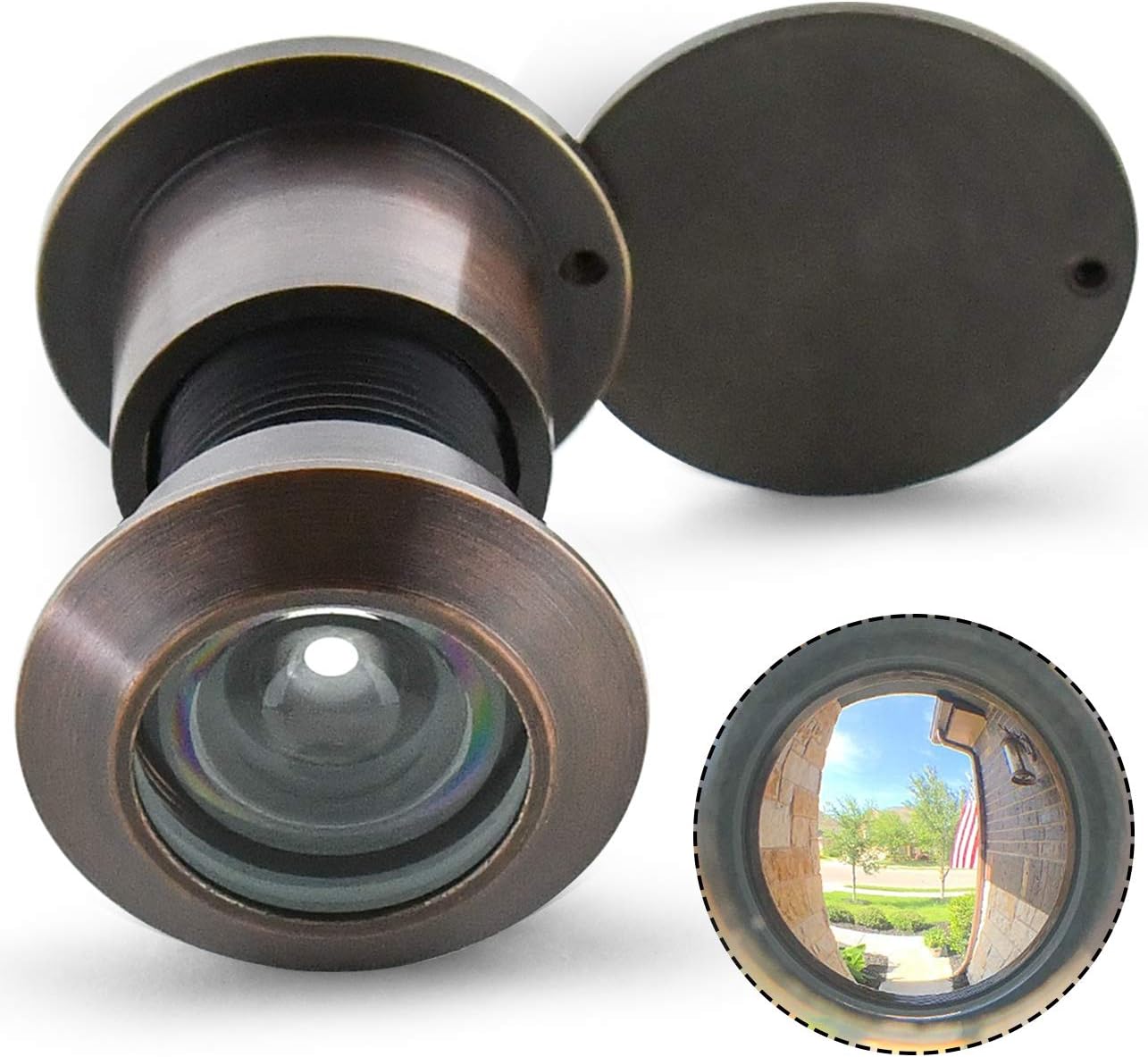 Earl Diamond Solid Brass Door Viewer Peephole, 220Degree Security