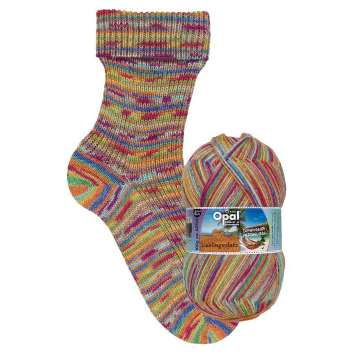 Laine à tricoter chaussettes chaudes Opal 11466 fil anti-usure motif unique