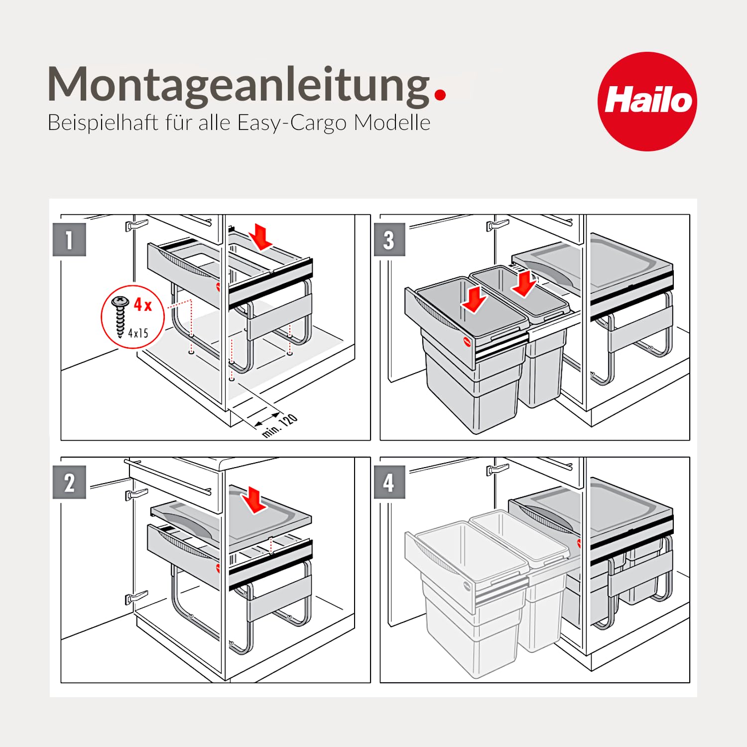 Hailo AS Easy Cargo 30/19 3668501 Einbau Abfallsammler