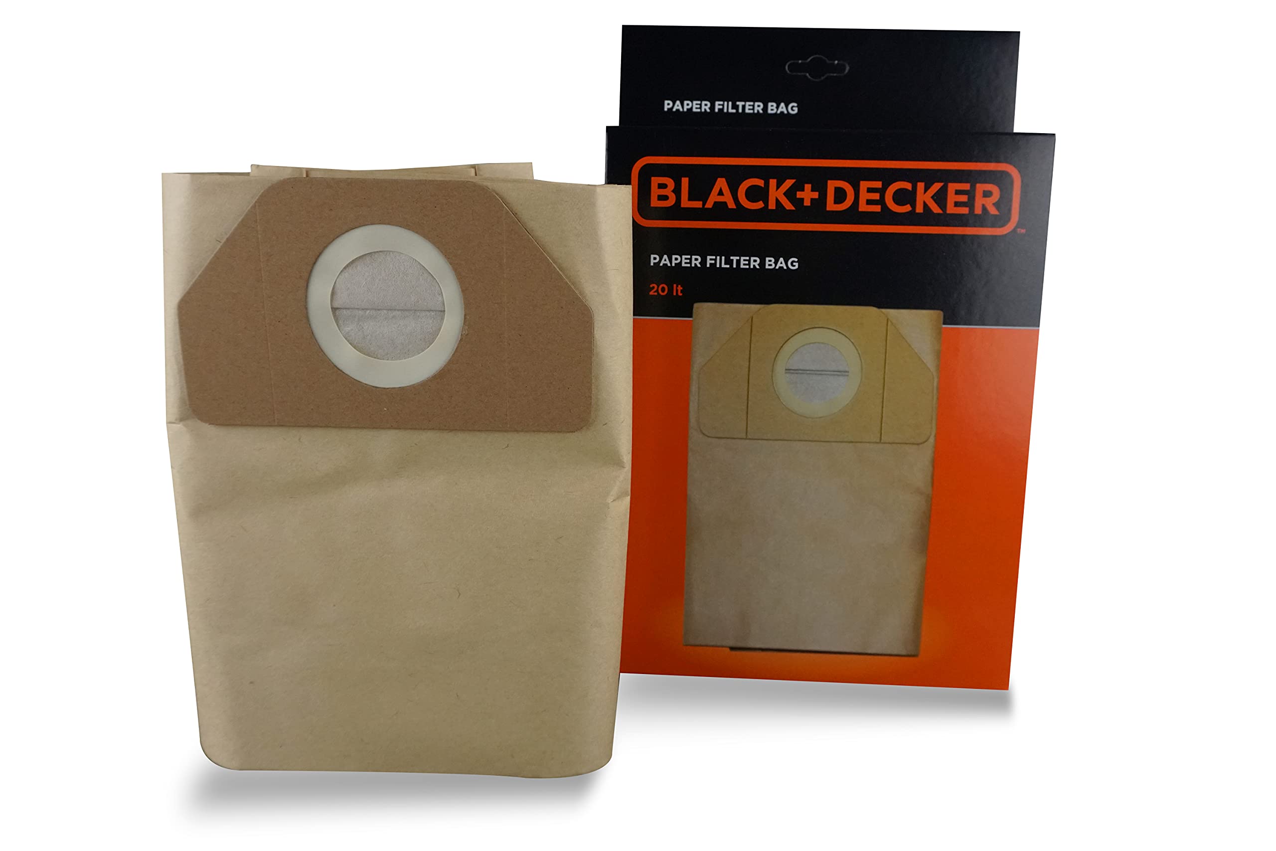 Sacs Filtre en Papier BLACK+DECKER pour Aspirateur - Havane, 20L
