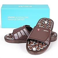 Vista 2 de BYRIVER - Pantuflas de masaje de pies p/usar debajo del escritorio, reposapiés, acupresión, alivio del estrés, dolor de la fascitis plantar