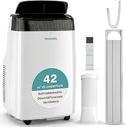 SereneLife Climatiseur portable 3 en 1, déshumidificateur…