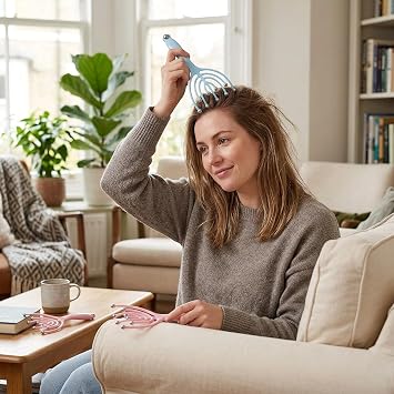 2-Pack Head Massager, Manual Scalp Massager and Head Scratcher Claw for Stress Relief, Handheld Hair Massage Tool for Home Relaxation and Office Work Breaks