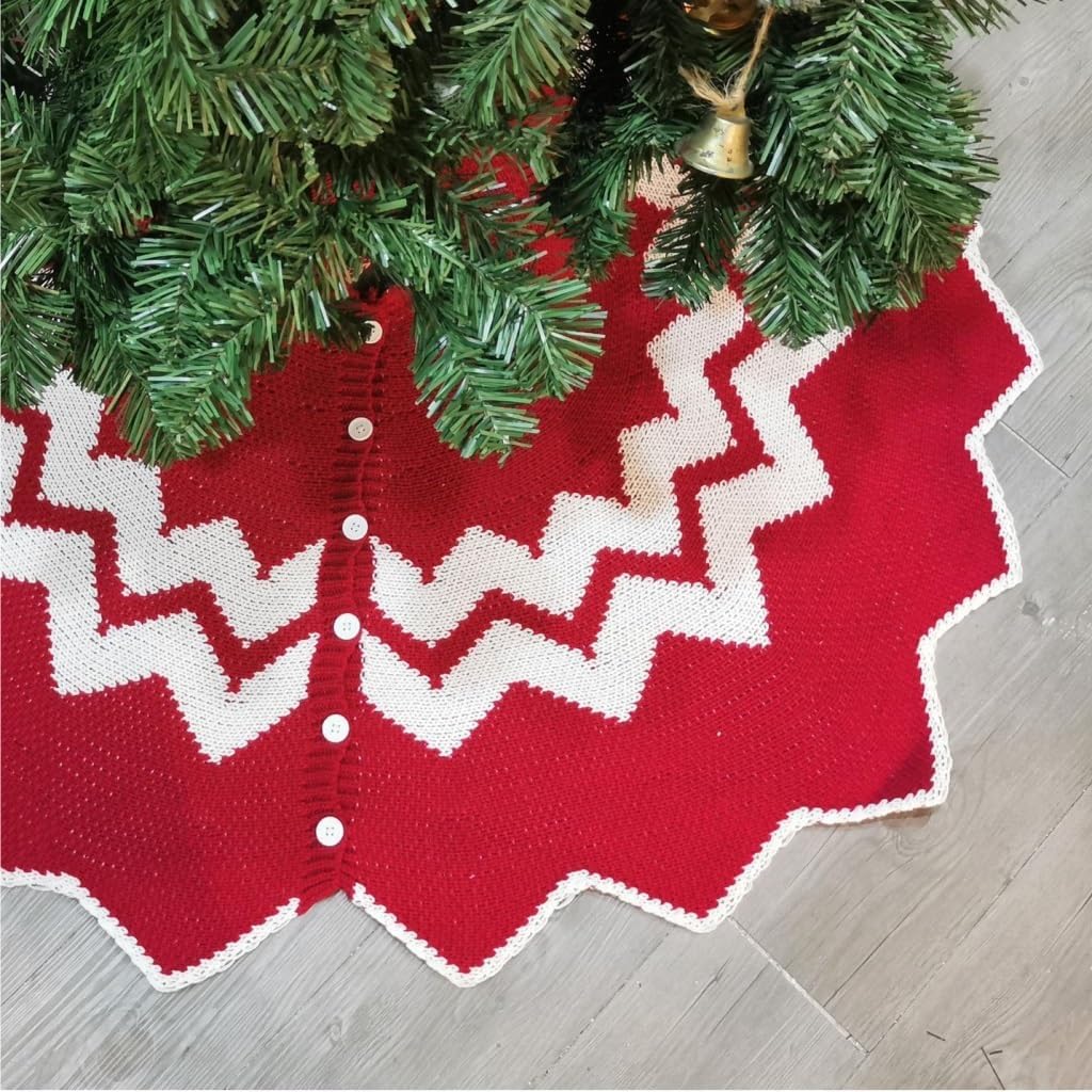 Tree Skirt Christmas Christmas Tree Skirt Christmas Decoration Supplies Christmas Tree Mat Knitted Acrylic Christmas Tree Apron Christmas Skirt Tree