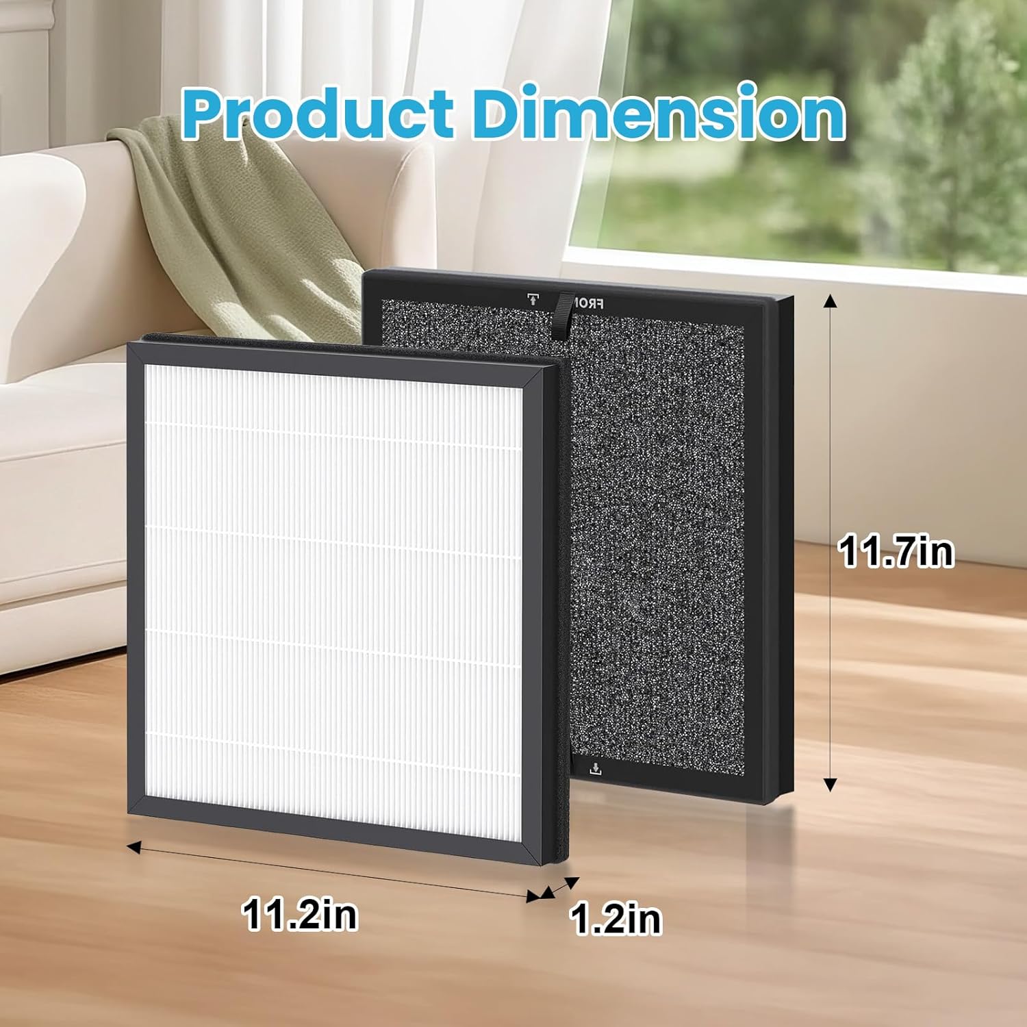 2 Pack HAP605 Replacement Filter Compatible with XenonLab HAP605 HAP607 and Compatible with FreAire HAP605 HAP607 Air Purifier, True HEPA High-Efficiency Activated Carbon Filter for Home Large Room