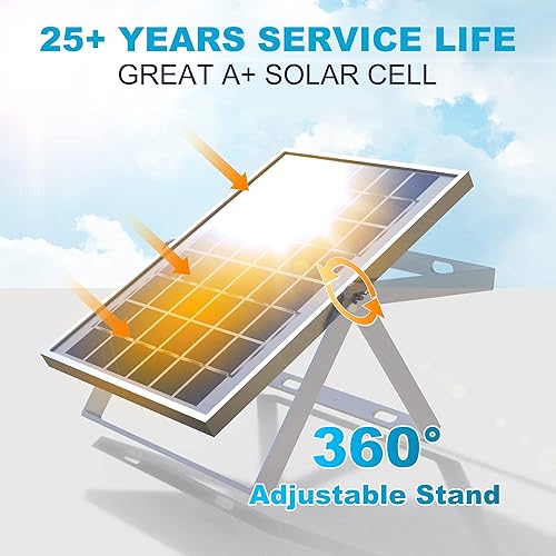 Miniatura 5 de SOLPERK Ventilador solar para invernadero, ventilador solar de 10 W para gallinero, ventilador de escape solar impermeable para cobertizo con cable