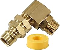 Vista 10 de Generador de combustible dual de latón macizo hembra y macho, manguera de propano natural, conexión rápida, accesorios de desconexión para tubería