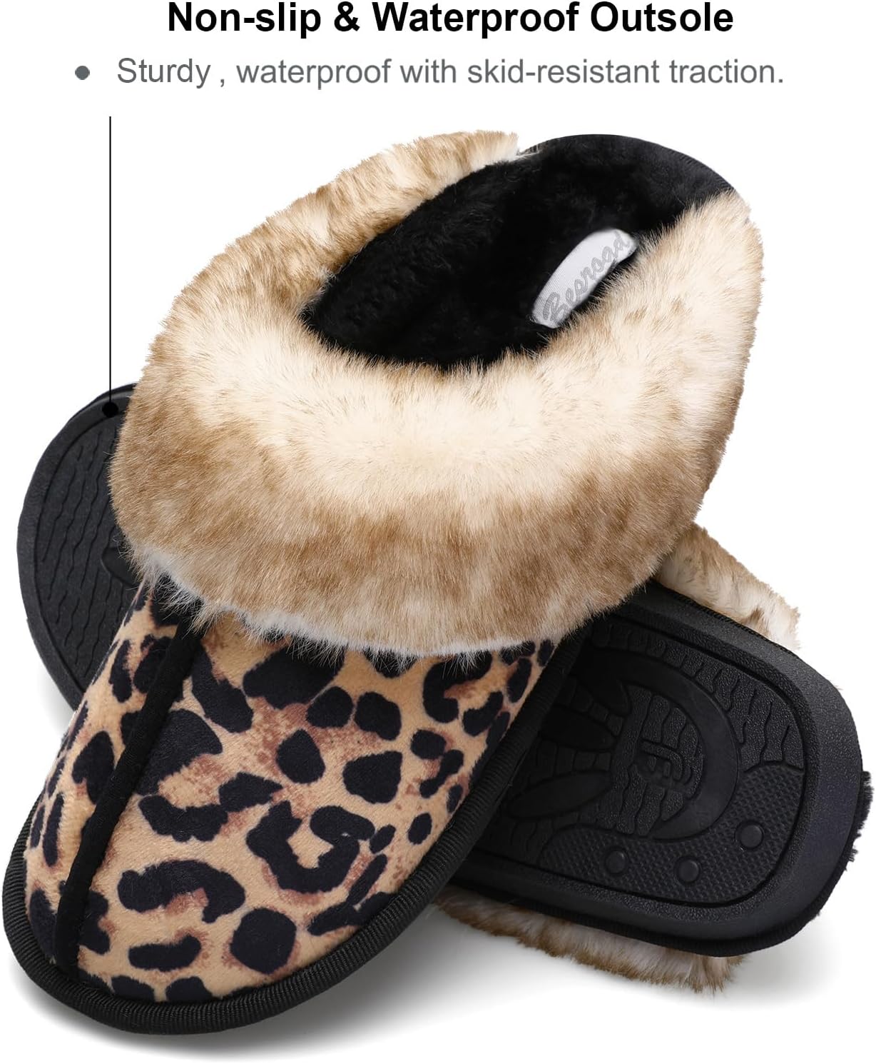 Besroad Winter Fuzzy House Slippers Sandals Plush Faux Fur Fluffy Flats Slippers Warm Slide Shoes for Women - Image 5