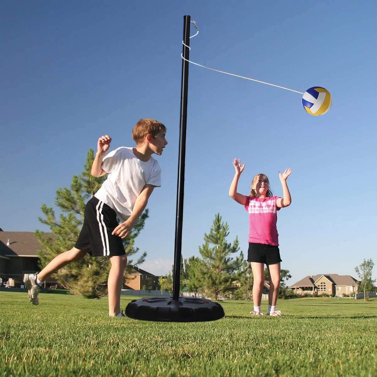Classic Tetherball Set for Outdoor Backyard – Portable Tetherball, Rope, Cord and Stakes, Easy Assembly for Kids and Adults : Sports & Outdoors