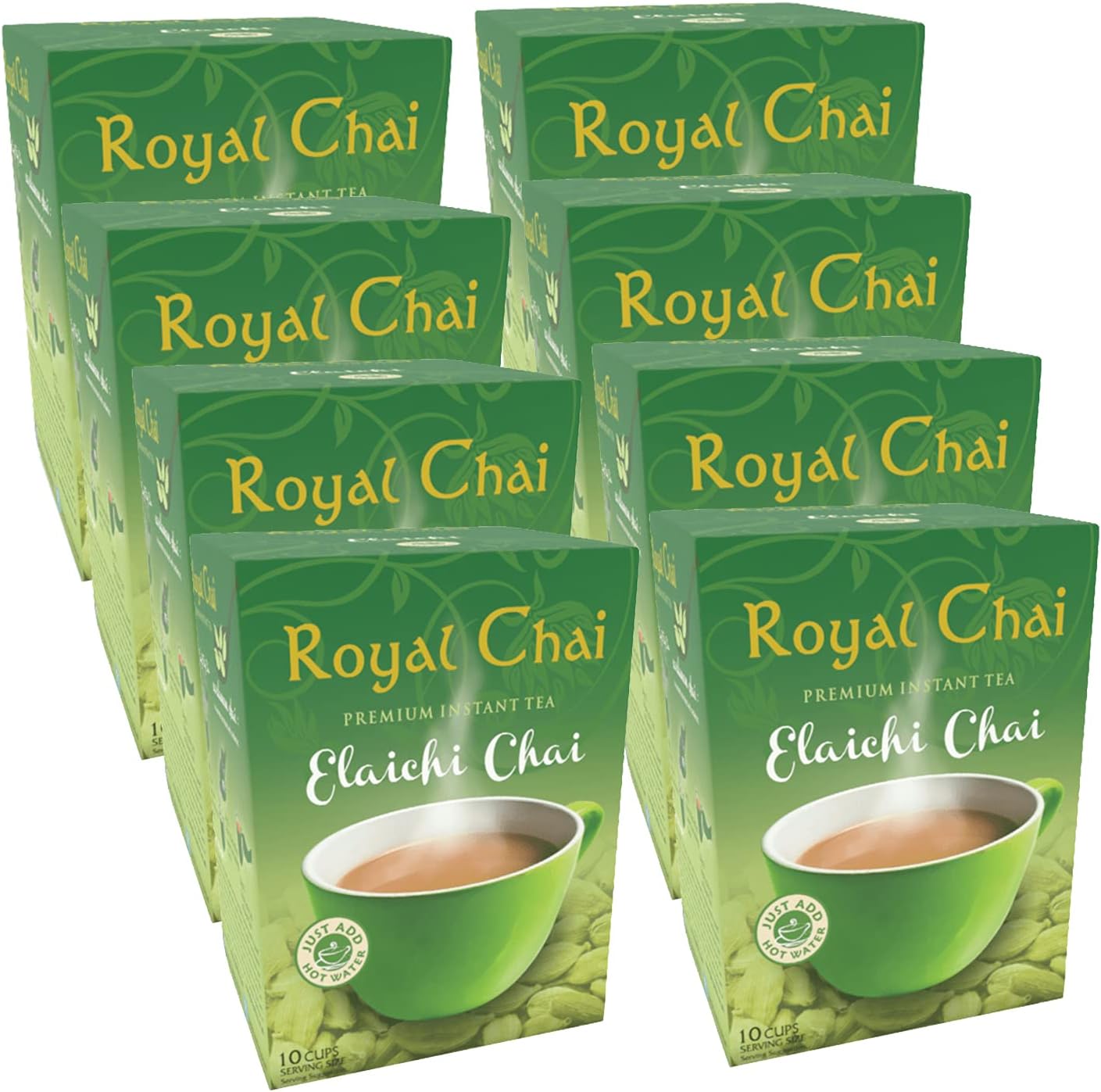 Elaichi Sweetened 220g (Pack of 8) – Premium Instant Tea – Cardamom Tea – Natural – Instant Cardamom Indian Tea