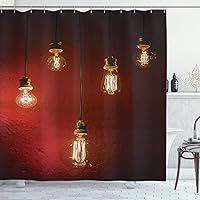 Vista 33 de Ambesonne Cortina para regadera náutica con palmeras