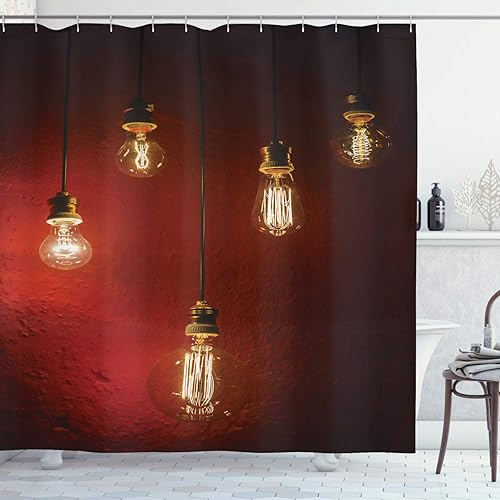 Miniatura 33 de Ambesonne Cortina para regadera náutica con palmeras