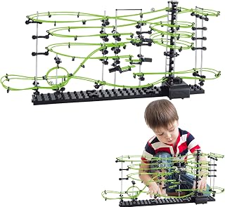de Canicas a Pilas - Juego de Pista de Canicas Stem para Jóvenes | Juego Educativo de Construcción con Pistas de Movimiento, Componentes Brillantes para Mayores de 14 Años