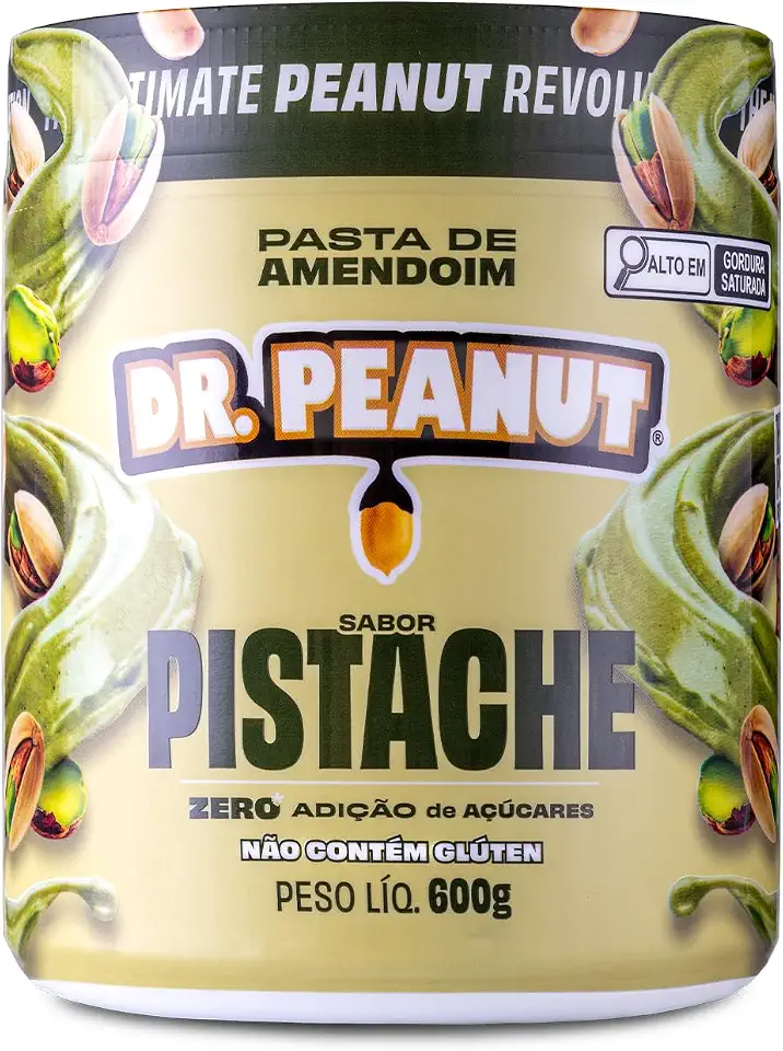DR. PEANUT PASTA DE AMENDOIM PISTACHE 600G COM WHEY PROTEIN