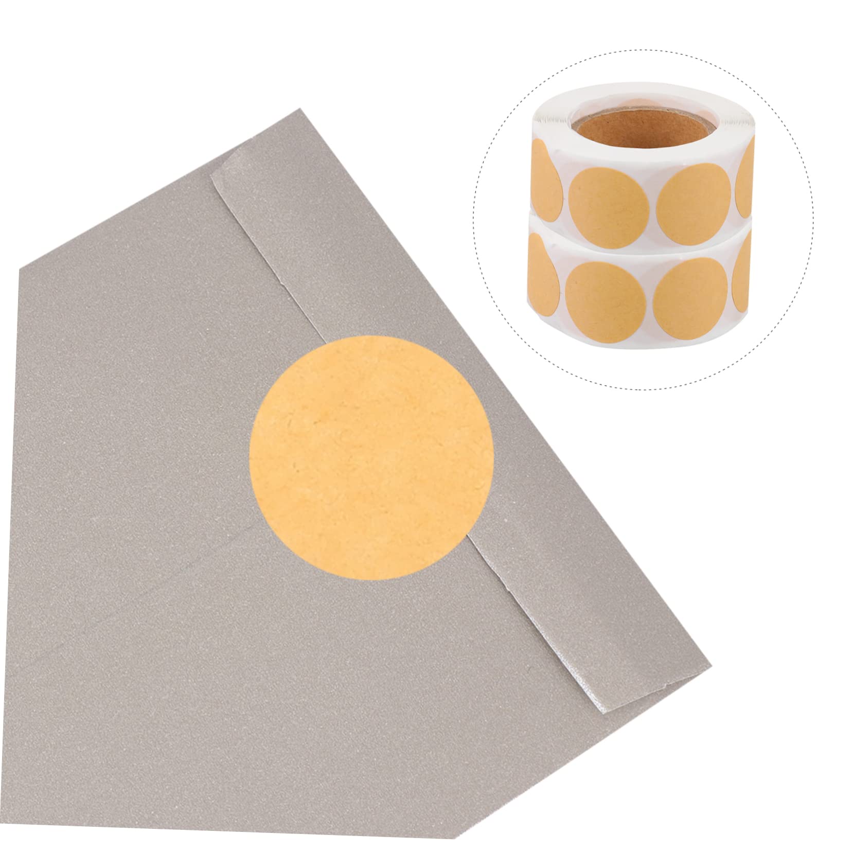 STOBOK 6rotoli Etichette Adesive Rotonde Rulli Etichette Bianche Autoadesive Per Conservazione Per Barattoli Sacchetti e Biglietti Di Ringraziamento Adesivi Per Facili Da Applicare e