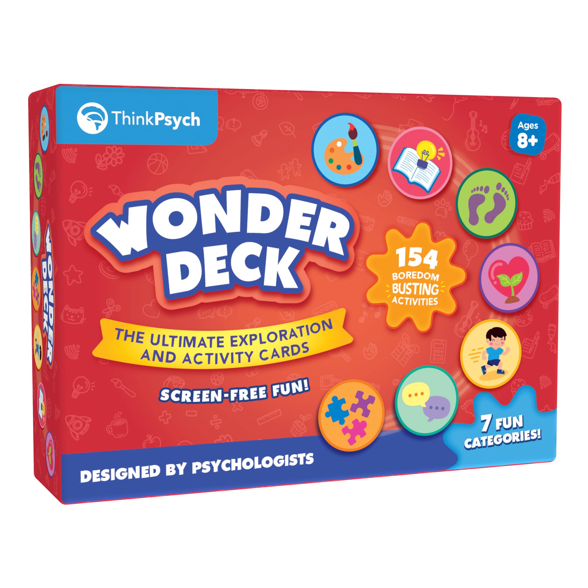 ThinkPsych WonderDeck - 154 Adventures Inside - Single Player Card Game for Kids Ages 8-12 - Homeschool & Educational Games for Kids 8-12 - Gifts for Boys & Girls 8 9 10 11 Year Old