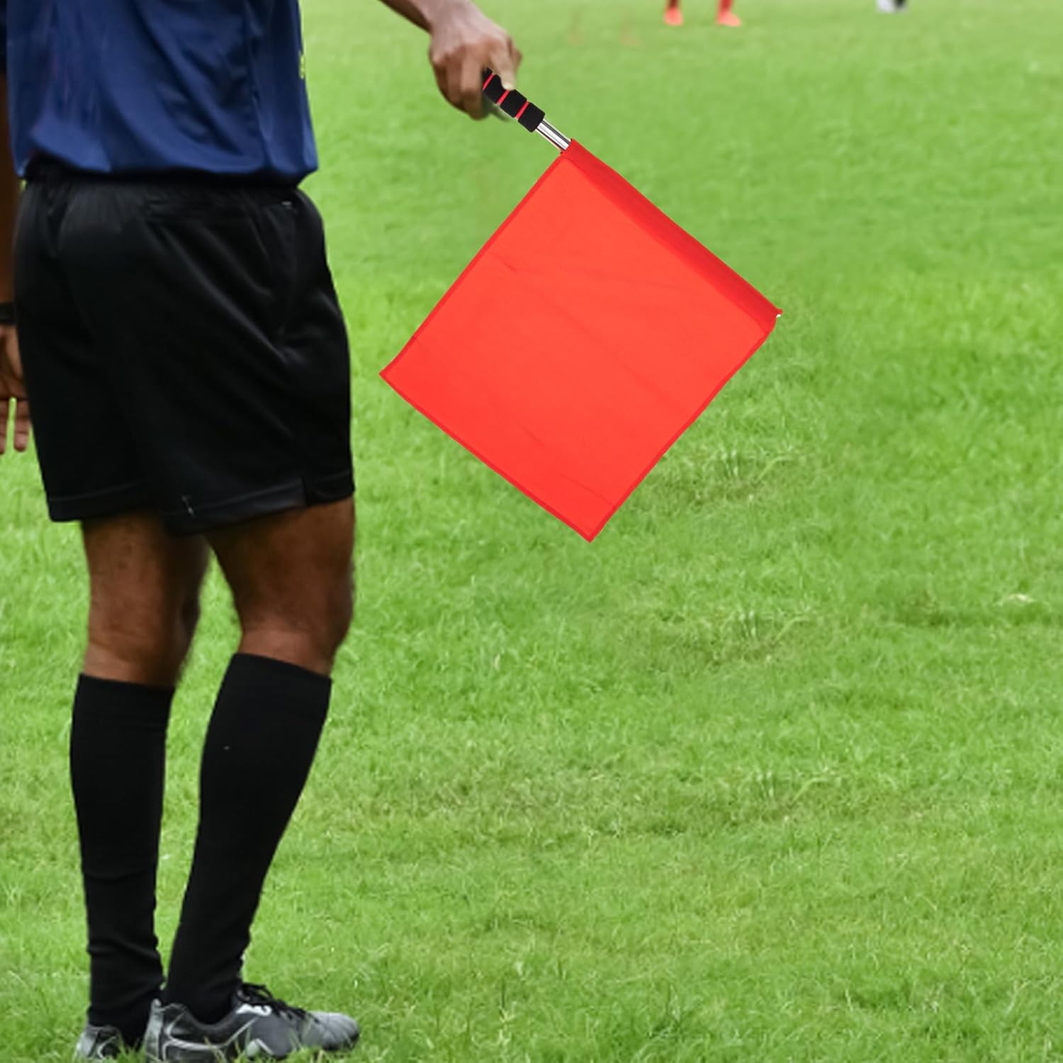 2PCS Referee Flags Volleyball Flags Line Judge, Stainless Steel Hand Flag Red Signal Flag Sponge Handle Soccer Referee Volleyball Lightweight Equipment for, Track and Field - Image 2