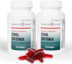 Extra-Strength Stool Softener Docusate Sodium 250mg Softgels Stimulant Laxative for Constipation & Irregularity| Gentle Constipation Relief Stool Softeners for Women & Men (100 Count) Pack of 2
