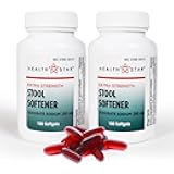 Extra-Strength Stool Softener Docusate Sodium 250mg Softgels Stimulant Laxative for Constipation & Irregularity| Gentle Constipation Relief Stool Softeners for Women & Men (100 Count) Pack of 2